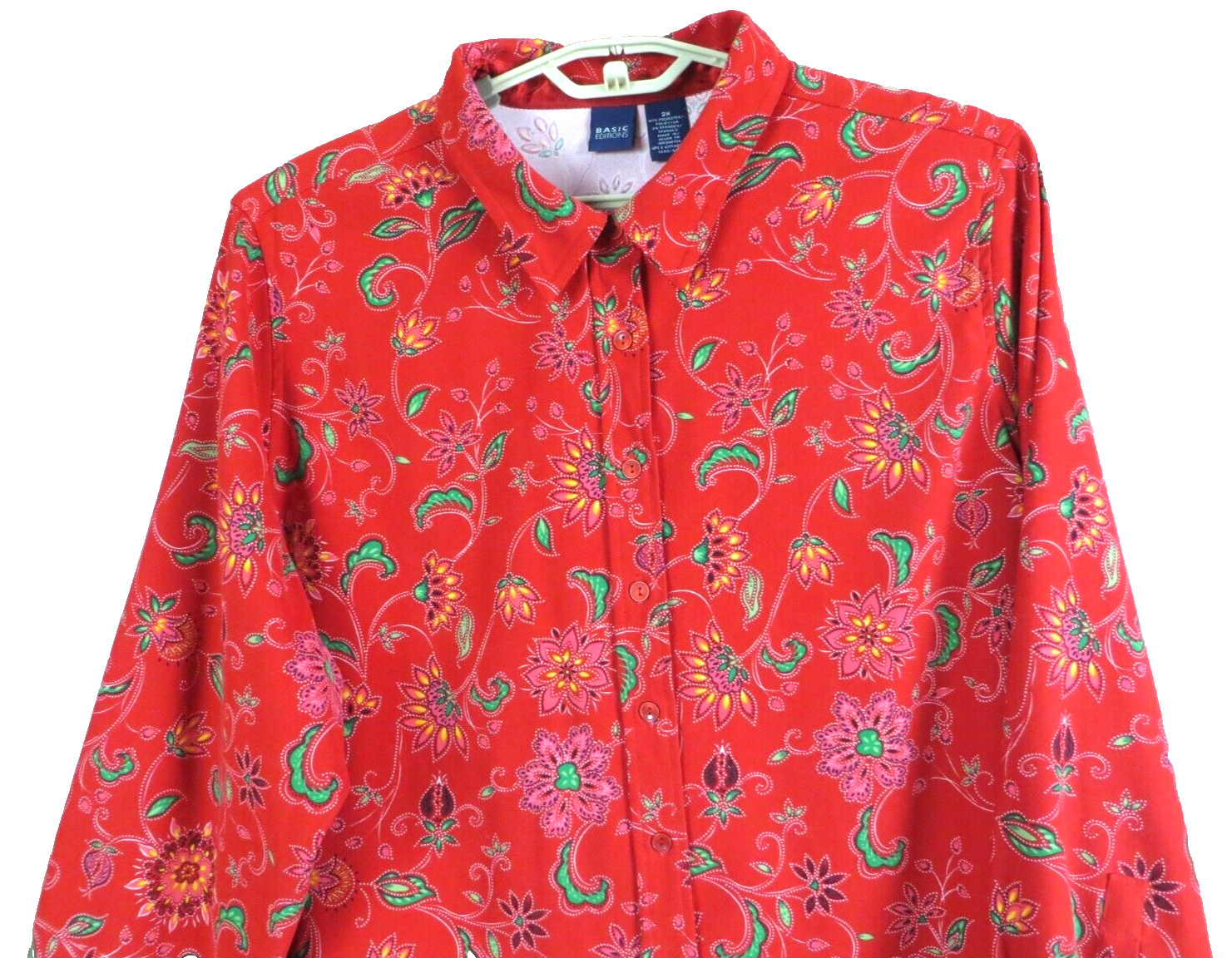 TB10617 BASIC EDITIONS Women's Polyester Shirt Lo… - image 2