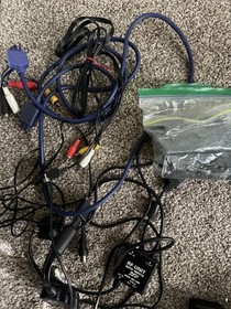 Huge Lot Of Video Game Cords/ Av/power Adapters/ Accessories! All Work! Sega/xbo