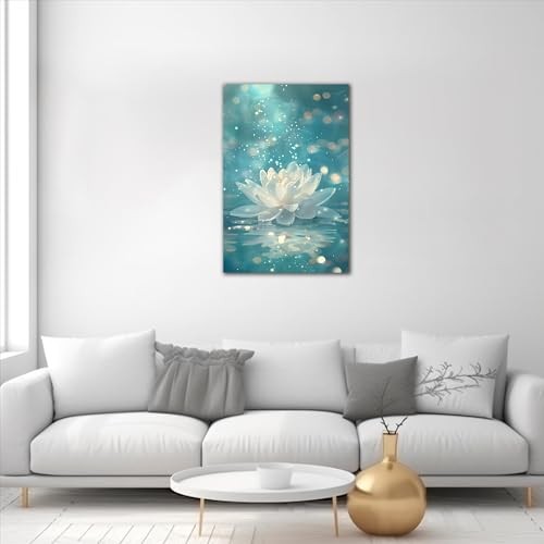 Zen Wall Art - Lotus Flower Wall Art, Holy Lotus Zen Wall Decor for - Picture 3 of 6