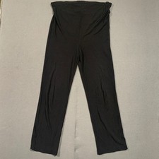 Mimi Maternity Womens Black Drawstring Waist Pants M Rayon Polyester Made in USA