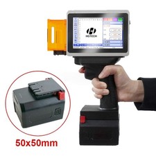 Handheld Touch Screen Laser Marking Machine 50x50MM Laser Engraver W/2 Batteries