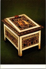 Painted Wood and Ivory Chest Egyptian Museum Cairo Continental Postcard