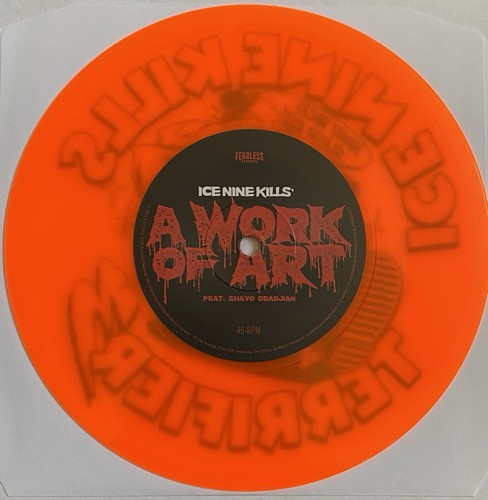 "Vinilo de 7"" firmado por David Howard Thornton Ice Nine Kills a Work of Art - Terrifier 3" - Imagen 3 de 4