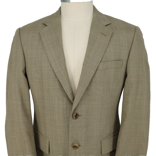 Manteau de sport homme Jos A Bank 38S beige laine cachemire doublé GlenPlaid veste blazer - Photo 8/18