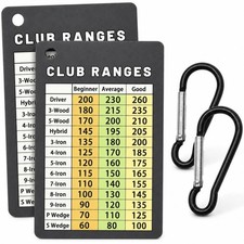 Golf Club Range Chart Card, Golf Club Distance Card for Men Women Beginners, ...