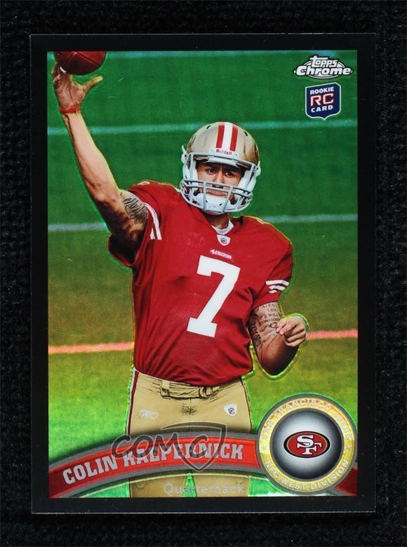 2011 Topps Chrome Black Refractor 248/299 Colin Kaepernick #25 Rookie RC
