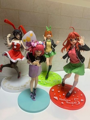 Nakano Family Figure Set Anime Collectible Fully Functional Slight Wear Japan