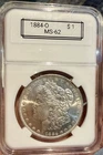 1884 O Morgan Silver Dollar Nicely Circulated - New Orleans Mint VF