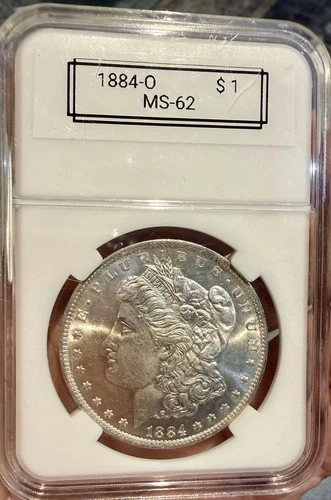 1884 O Morgan Silver Dollar Nicely Circulated - New Orleans Mint VF