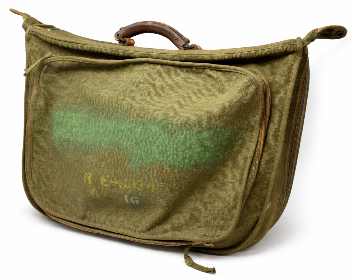Vintage U.S Army Air Force Canvas Flyers Garment Bag Suitcase Type