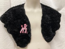 SUPERSOFT Black Poodle shrug Dance Coverup Girls w/Pink 50's flair ballet