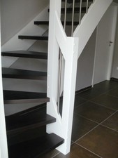 Massivholztreppe nach Maß in Buche endlackiert GEBEIZTE STUFEN DIY