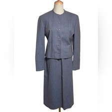Pendleton Gray Vintage Wool Women's Skirt Suit