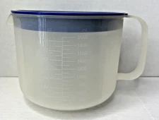 Tupperware Mix N Store 8 Cup Measuring Mixing Bowl 1629 Blue Lid 1628 w/Seal