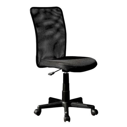 20.5 in. Width Small Black Fabric Task Chair with Adjustable Height - Picture 2 of 7