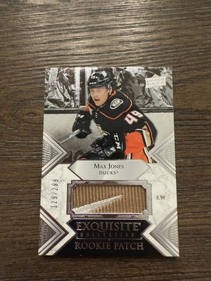 2019-20 UD Black Diamond #RP-MJ Max Jones Exquisite Patch #/299