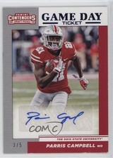 2019 Contenders Draft Picks Blue Foil Signatures /5 Parris Campbell Auto 1fl4
