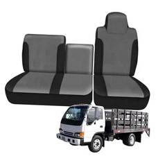  Custom-Fit Front Seat Cover Replace for Isuzu NPR 40/60 Split Bench, 1995-2005
