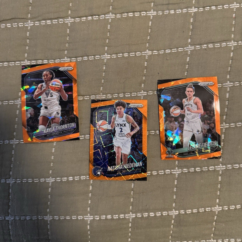 Panini 2024 Prizm WNBA Orange Prizm Parallel 3-Card Lot Thornton Fiebich