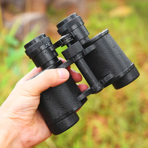 8x30 Military Binoculars Metal Waterproof Telescope Leather Case Hunting Outdoor - Afbeelding 8 van 15