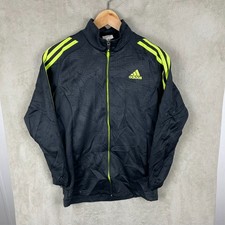 Women's Adidas Climalite Track Jacket Size S Small Black Big Logo Activewear