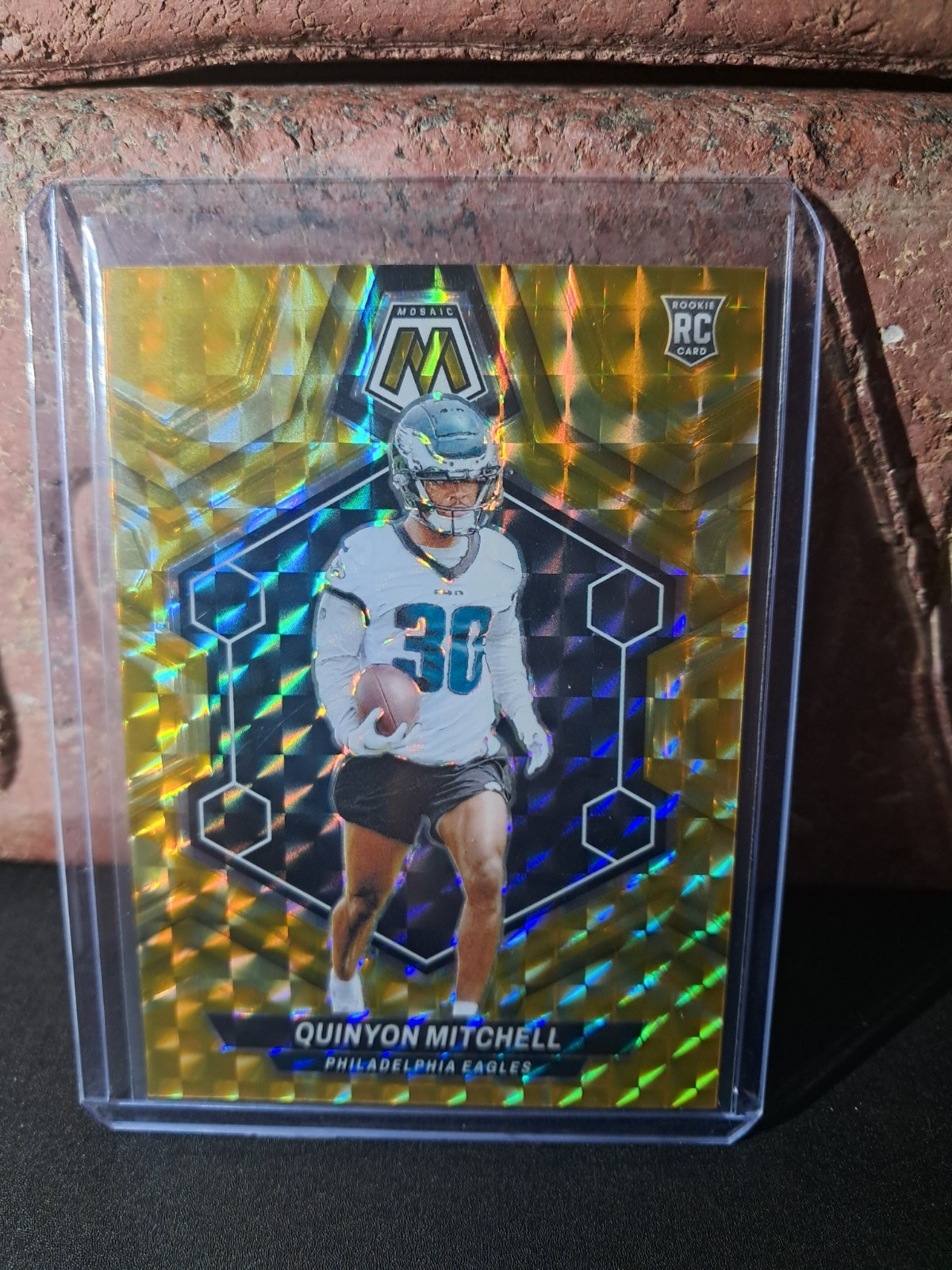 2024 Panini Mosaic - Rookies Quinyon Mitchell #322 Reactive Yellow Mosaic Prizm