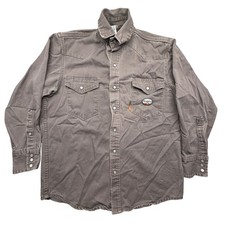 Rasco FR Flame Resistant Heavy Weight Work Shirt Mens Medium GFR1014 Pearl Snap