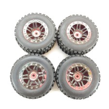 4x Knobby Off-Road "Badlands" 1/10 Short Course Truck Tires & Wheels Slash 4x4