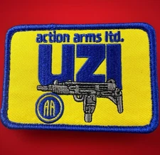 🔥PREMIUM UZI Embroidered 3.5" Patch Hook Loop Action Arms Firearm 1980`s Gun