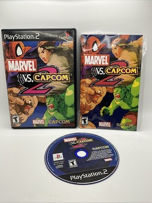 Marvel Vs Capcom 2 (Sony PlayStation 2 PS2, 2002) W/ Case & Reproduction Manual