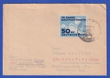 DDR 1949 Weltpostverein Mi.-Nr. 242 als EF auf Brief O ARNSTADT nach Konstanz