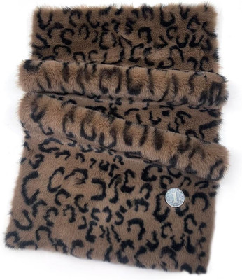Leopard Print Plush Fabric 9.84X17.71 Inches 100% Polyester Soft High-Density Sh