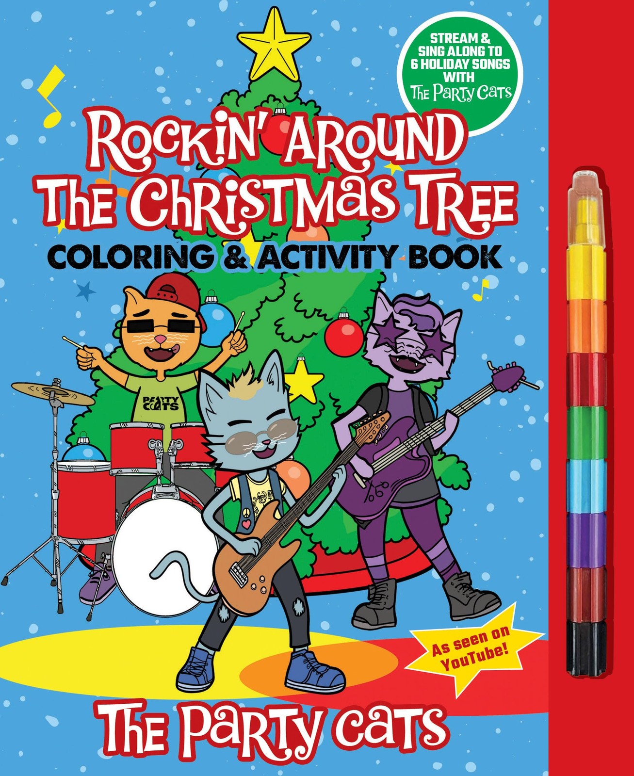 The Party Cats Rockin' Around the Christmas Tree Coloring & Activity Book by Do - Image 6