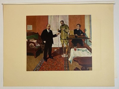 Vintage Sowjetunion UdSSR Lenin Marx Sozialistischer Realismus Kunsthistorischer Druck
