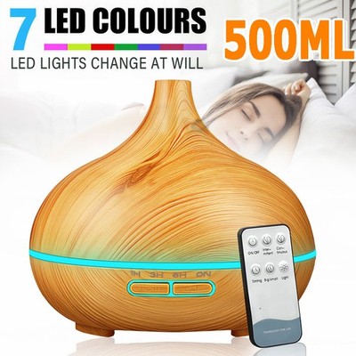 500ml Ultraschall Luftbefeuchter Aroma Diffuser Diffusor Humidifier 7 LED Farbe