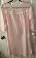 NWT Vtg Carole Women  s Size S Cotton Blend Pink Hospital Nightgown