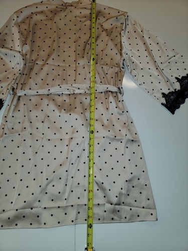 Icollection Pink With Black Polka Dot Robe With Sash Size Medium - Picture 3 of 8