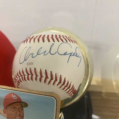 Orlando Cepeda Signed Baseball And Cap s-l400.jpg main image 2