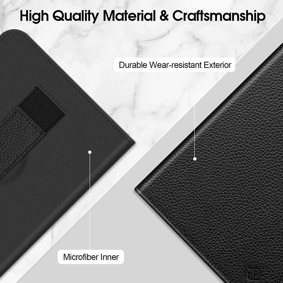 Funda para NOOK GlowLight 4 (2021) Slim Fit Premium Cuero Vegano Folio Cubierta Foto 3 de 4