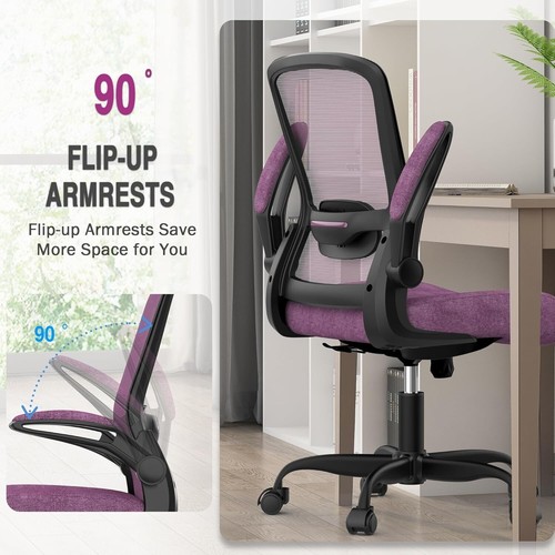 Office Chair, Ergonomic Desk Chair with Adjustable Lumbar Support, High Back Mes - Picture 65 of 95