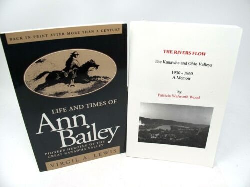 Lot de 2 livres de flux Kanawha Ohio Valleys Ann Bailey Rivers signé Lewis & Wood - Photo 1/3