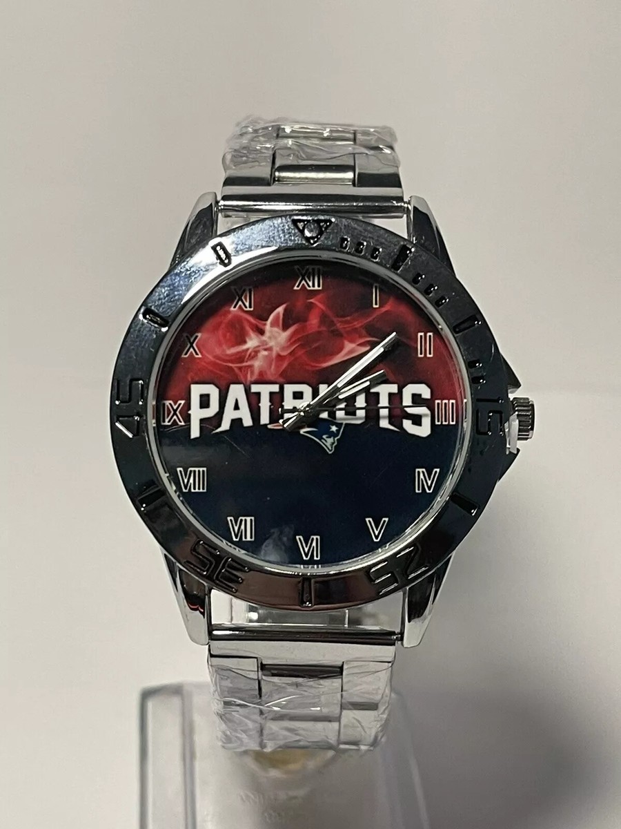 New England Patriots NFL Stainless-Steel Silver Watch NEW