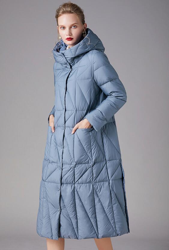 Womens Fashion Winter Hood Long Sleeve Loose Warm Duck Down Coats ...