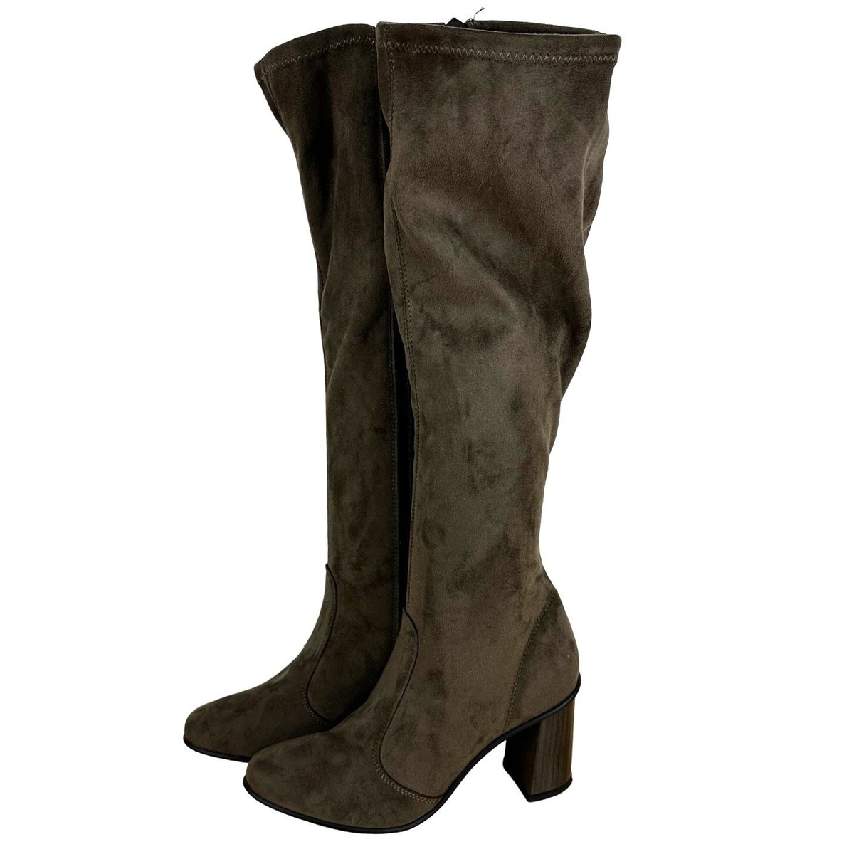 Rapisardi by Ron White Knee High Stretch Boot Olive Women's Size