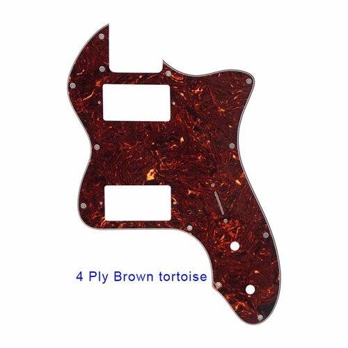  72 thinline Guitar Pickguard With PAF humbucker pickups, 4 Ply Bronw Tortoise 