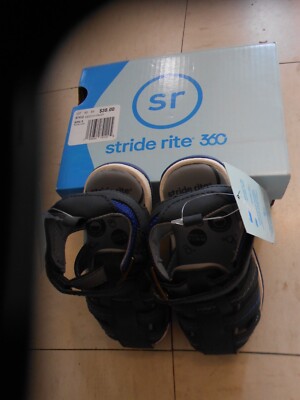 NIB TODDLER BOYS STRIDE RITE BLUE CLOSED TOE FISHERMAN SANDALS SIZE 6M