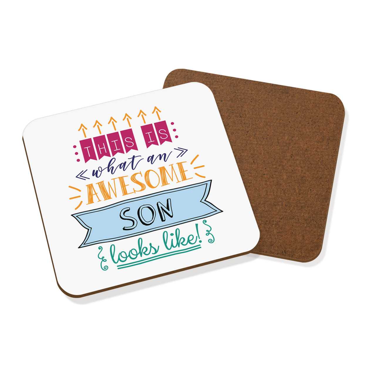 This Is What An Awesome Son Looks Like Coaster Drinks Mat Worlds Best Favourite