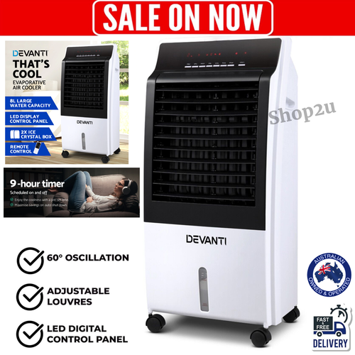 Devanti Air Conditioner Evaporative Air Conditioner Portable Air