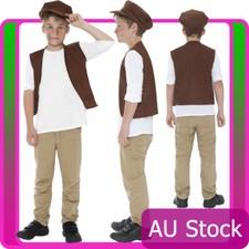 Boys Victorian Urchin Set Kids Childs Outfit Fancy Dress Book Week Child Costume