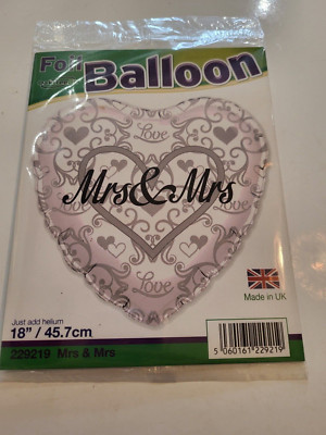 Helium 18'' Foil Balloon - to be filled Mr and Mrs